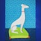Jonathan Adler x Michaels 18.5" White & Blue Greyhound Wal Art